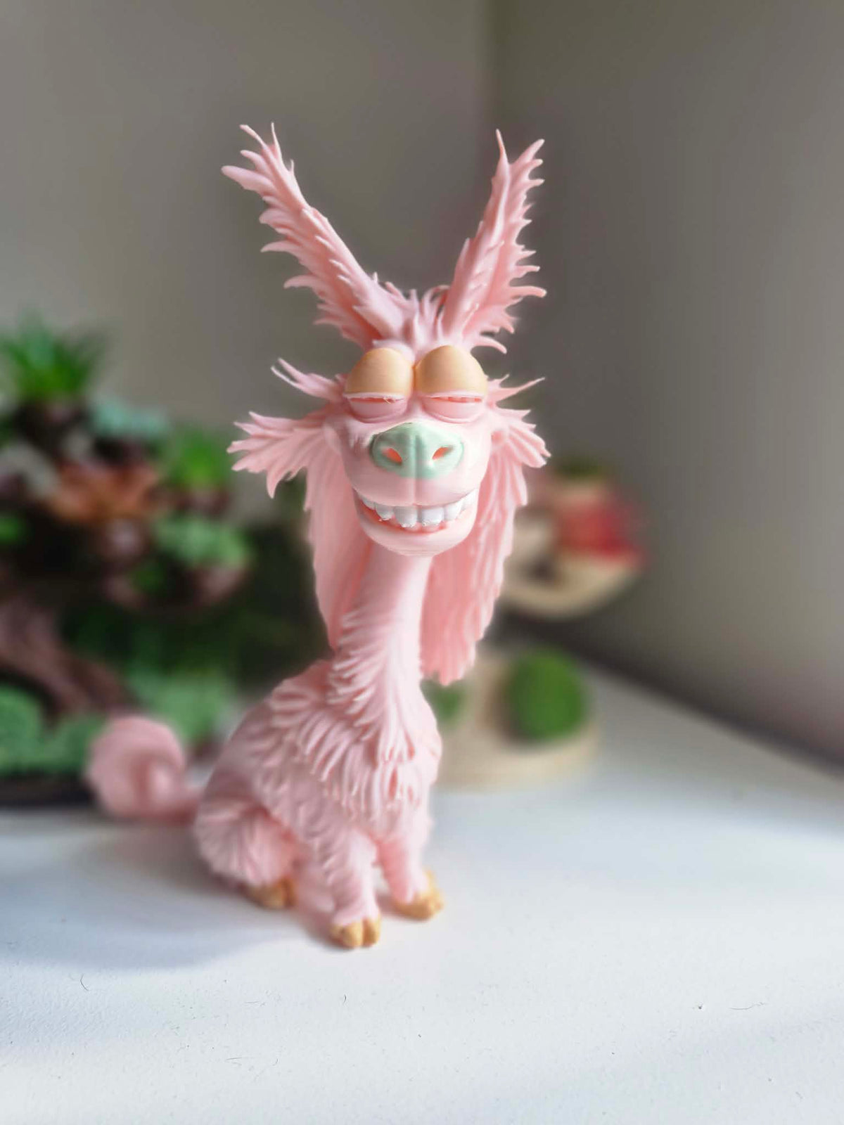 Quirky Pink Donkey – 3D Printed Collectible