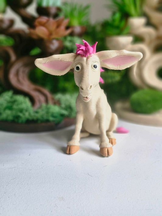 Quirky Pink-Haired Donkey