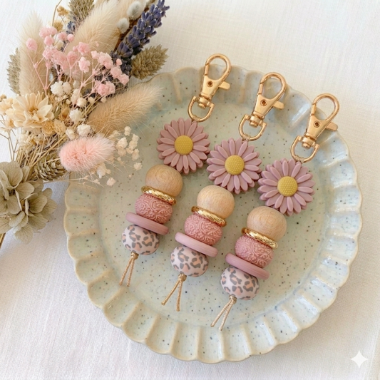 Sweet Blossom Keychain – Pink Floral Edition